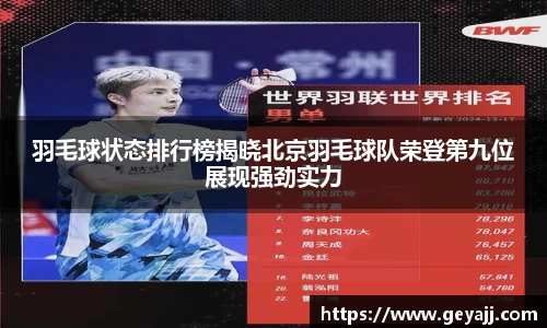 羽毛球状态排行榜揭晓北京羽毛球队荣登第九位展现强劲实力